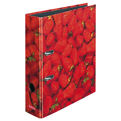 herlitz 10485126 Ordner maX.file, A4, Rückenbreite: 8cm, schwarzer Innenspiegel, Motiv: Erdbeeren, 10 Stück herlitz 10485126 Ordner maX.file, A4, Rückenbreite: 8cm, schwarzer Innenspiegel, Motiv: Erdbeeren, 10 Stück von Herlitz