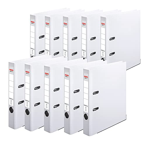 herlitz 10834786 Ordner maX.file protect+, A4, Rückenbreite: 5cm, Voll-PP-Folienbezug, weiß, 10 Stück herlitz 10834786 Ordner maX.file protect+, A4, Rückenbreite: 5cm, Voll-PP-Folienbezug, weiß, 10 Stück von Herlitz