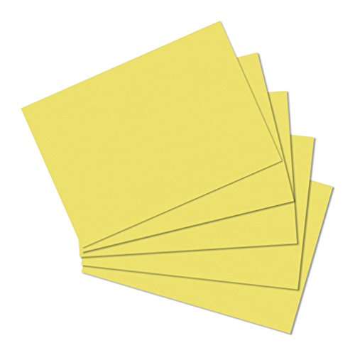 herlitz Karteikarte A5, blanko, gelb, 100 Stück von Herlitz
