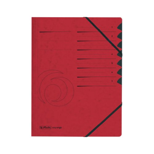 herlitz 10843068 Ordnungsmappe Quality 1-7, A4, rot, 7 Fächer mit Gummizug, 1 Stück herlitz 10843068 Ordnungsmappe Quality 1-7, A4, rot, 7 Fächer mit Gummizug, 1 Stück von Herlitz