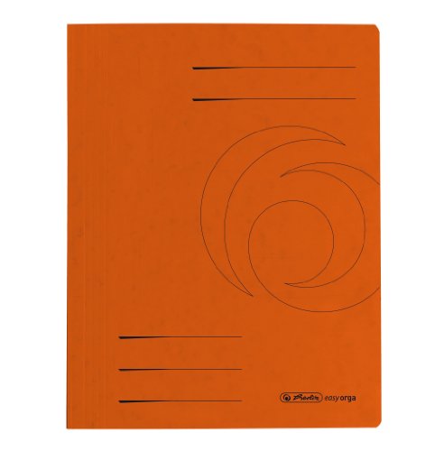 Herlitz Schnellhefter A4 Karton, gefaltet, orange, 10 Stück von Herlitz