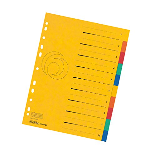 herlitz 11159399 Register Quality 1-10, A4 mit Überbreite, 5 Farben, 1 Stück herlitz 11159399 Register Quality 1-10, A4 mit Überbreite, 5 Farben, 1 Stück von Herlitz