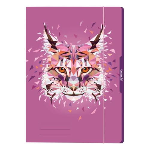 herlitz 50027958 Sammelmappe A4, Motiv: Wild Animals Luchs, 1 Stück von Herlitz