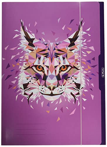 herlitz 50027965 Sammelmappe, A3, Motiv: Wild Animals Luchs, 1 Stück von Herlitz