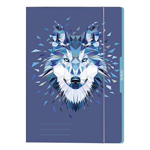 herlitz 50027972 Sammelmappe A4, Motiv: Wild Animals Wolf, 1 Stück von Herlitz