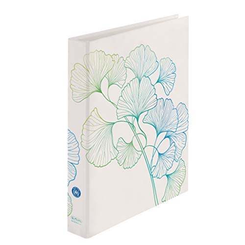 herlitz 50033423 Ringbuch maX.file, A4, 2-Ring-Mechanik, Motiv: GREENline Ginkgo, 1 Stück von Herlitz