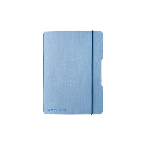 Herlitz 50033737 Notizheft flex Leinen A6,40 Blatt, punktiert, FSC-Mix, hellblau, my.book von Herlitz