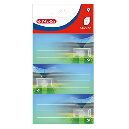 Herlitz 50034307 selbstklebende Buchetiketten, Motiv: Fussball, 3 Bogen à 3 Stück Herlitz 50034307 selbstklebende Buchetiketten, Motiv: Fussball, 3 Bogen à 3 Stück von Herlitz