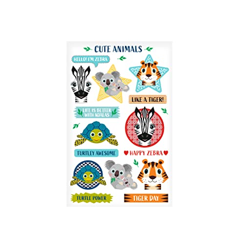 herlitz 50040261 selbstklebende Sticker Cute Animals, FSC, 10 x 3 Bogen von Herlitz