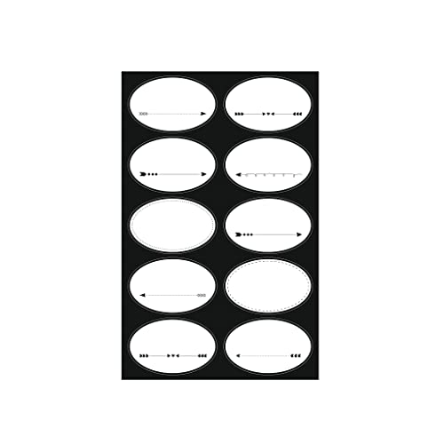 herlitz 50040292 selbstklebende beschreibbare Sticker Just Black, FSC, 10 x 3 Bogen von Herlitz