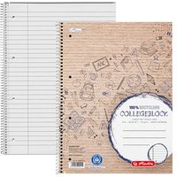 herlitz Collegeblock Recycling liniert DIN A4 Innenrand, 1 St. von Herlitz