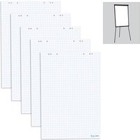 herlitz Flipchart-Papier kariert 68,0 x 99,0 cm, 20 Blatt, 5 Blöcke von Herlitz