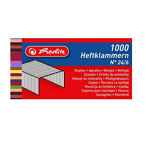 herlitz Heftklammern 24/6, Metall, Inhalt: 1.000 Stück herlitz Heftklammern 24/6, Metall, Inhalt: 1.000 Stück von Herlitz