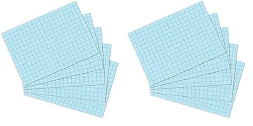 herlitz Karteikarte A7, kariert, blau, 100 Stück (Packung mit 2) von Herlitz