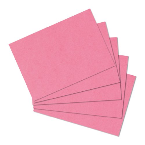 herlitz Karteikarten, DIN A6, blanko, rosa von Herlitz