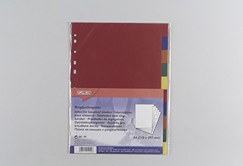 herlitz KunststoffRegister, blanko, A4, farbig, 10teilig von Herlitz