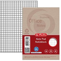 herlitz Notizblock Recycling  DIN A6 kariert, 1 St. von Herlitz