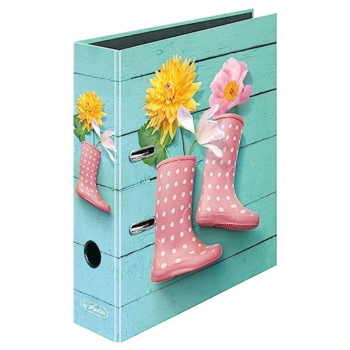 herlitz Ordner A4, 8cm, Motiv: Gummistiefel, 1 Stück von Herlitz