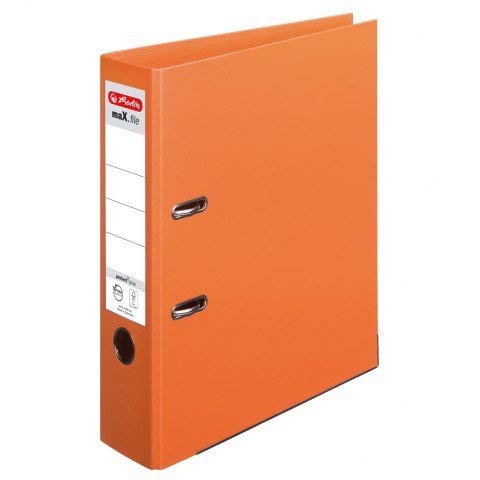herlitz Ordner maX.file protect plus, Rückenbr.: 80mm,orange, Menge 10 (neu) von Herlitz