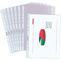 herlitz Prospekthüllen DIN A4 transparent genarbt 0,05 mm, 100 St. von Herlitz