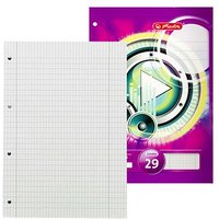 herlitz Schulheft Lineatur 29 rautiert DIN A4 mit Randlinie (innen und außen), 50 Blatt, 1 St. von Herlitz
