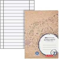 herlitz Schulheft Recycling Lineatur 27 liniert mit Rand DIN A4 mit Randlinie (innen und außen), 16 Blatt, 1 St. von Herlitz
