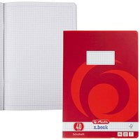 herlitz Schulheft x.book Lineatur 40 kariert DIN A4 Rand rundum, 32 Blatt von Herlitz