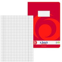herlitz Schulhefte x.book Lineatur 28 kariert A4 mit Randlinie, 16 Blatt, 1 St. von Herlitz