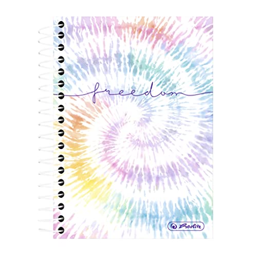 Herlitz Spiral-Notizbuch A6, kariert, 200 Blatt, Motiv: New Batic Freedom von Herlitz
