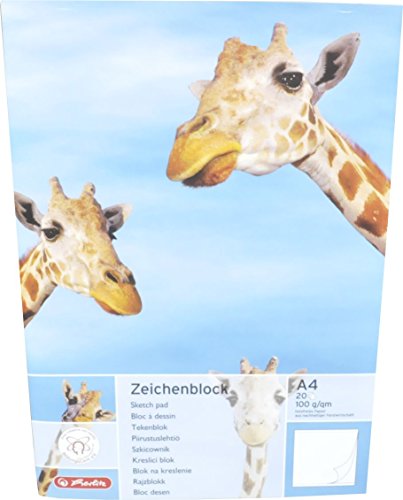 herlitz Zeichenblock DIN A4, 100 g/qm, 20 Blatt VE=1 von Herlitz