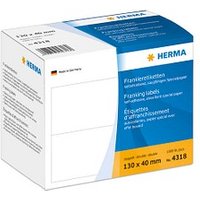 1.000 HERMA Frankieretiketten 4318 weiß 130,0 x 40,0 mm von Herma