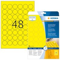 1.200 HERMA wetterfeste Folienetiketten 8034 gelb 30,0 x 30,0 mm von Herma