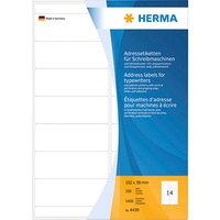 1.400 HERMA Adressetiketten 4439 weiß 102,0 x 38,0 mm von Herma