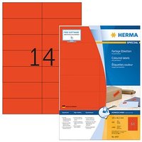 1.400 HERMA Etiketten 4557 rot 105,0 x 42,3 mm von Herma