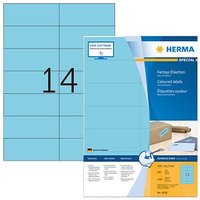 1.400 HERMA Etiketten 4558 blau 105,0 x 42,3 mm von Herma