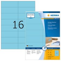 1.600 HERMA Etiketten 4258 blau 105,0 x 37,0 mm von Herma