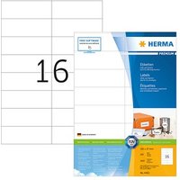 1.600 HERMA Etiketten 4462 weiß 105,0 x 37,0 mm von Herma