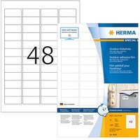 1.920 HERMA Folien-Kraftklebe-Etiketten 9536 weiß 45,7 x 21,2 mm von Herma