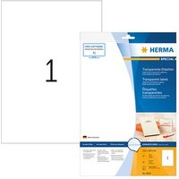 10 HERMA Folienetiketten 8964 transparent 210,0 x 297,0 mm von Herma