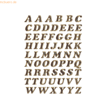 10 x HERMA Buchstaben 8mm A-Z selbstklebend Prismaticfolie gold glitze 10 x HERMA Buchstaben 8mm A-Z selbstklebend Prismaticfolie gold glitze von Herma