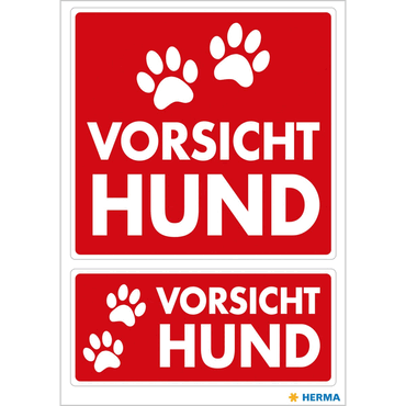 10 x HERMA Hinweisetikett Vario wetterfest Vorsicht Hund 2St 1Pack 10 x HERMA Hinweisetikett Vario wetterfest Vorsicht Hund 2St 1Pack von Herma