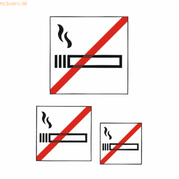 10 x HERMA Hinweisetiketten 'Nicht rauchen' wetterfest VE=1 Blatt von Herma