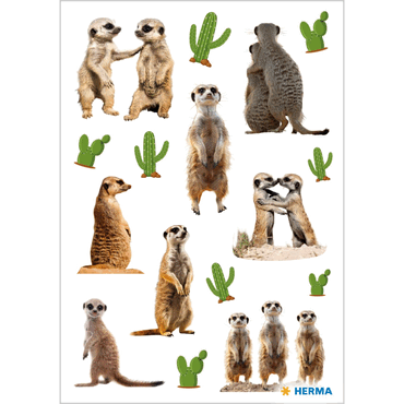 10 x HERMA Schmucketikett DECOR Erdmännchen 10 x HERMA Schmucketikett DECOR Erdmännchen von Herma