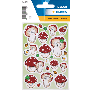 10 x HERMA Schmucketikett DECOR Glückspilz 10 x HERMA Schmucketikett DECOR Glückspilz von Herma