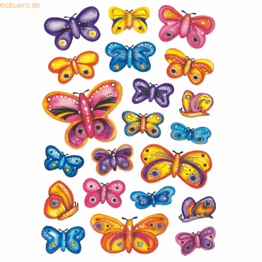 10 x HERMA Schmucketikett Decor Design Schmetterlinge VE=63 Stück von Herma