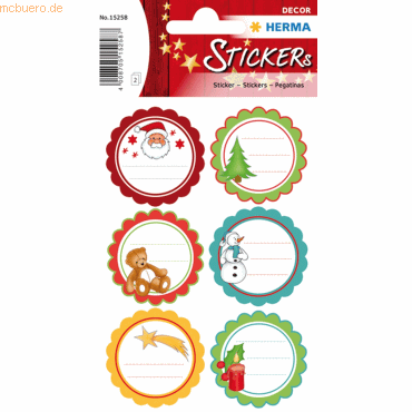 10 x HERMA Schmucketikett Decor Geschenketikett Weihnachtsgrüße Beglim 10 x HERMA Schmucketikett Decor Geschenketikett Weihnachtsgrüße Beglim von Herma