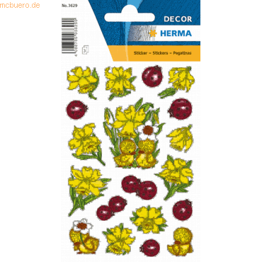 10 x HERMA Schmucketikett Decor Papier Osterglocken 3 Blatt 10 x HERMA Schmucketikett Decor Papier Osterglocken 3 Blatt von Herma
