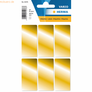 10 x HERMA Schmucketikett Goldetikett 26x54 mm 3 Blatt 10 x HERMA Schmucketikett Goldetikett 26x54 mm 3 Blatt von Herma