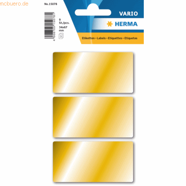 10 x HERMA Schmucketikett Goldetikett 34x67 mm 3 Blatt 10 x HERMA Schmucketikett Goldetikett 34x67 mm 3 Blatt von Herma