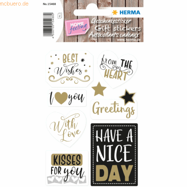 10 x HERMA Schmucketikett Home Geschenkesticker Best Wishes 10 x HERMA Schmucketikett Home Geschenkesticker Best Wishes von Herma